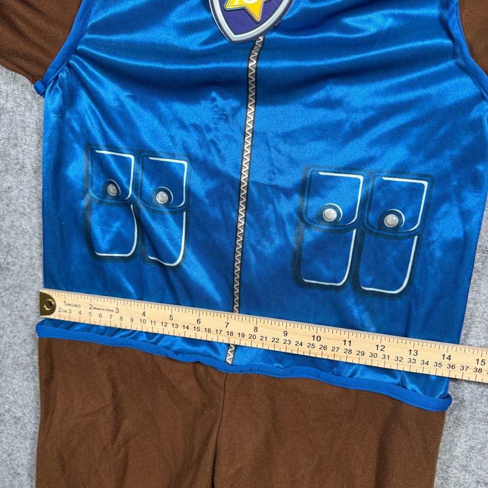 Rubies Boys Paw Patrol Chase Costume Small Blue Brown Police Dog Jumpsuit - Picture 12 of 14